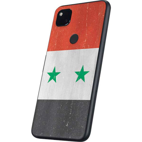 Syria Flag Distressed Google Pixel 4a Skin